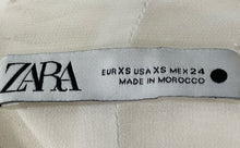 Load image into Gallery viewer, Zara Womens White Sleeveless Ruched Ruffle Short Length Mini Dress Size XS
