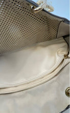 Load image into Gallery viewer, Aldo Womens White Leather Perforated Inner Pocket Double Strap Tote Purse