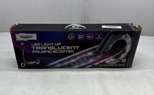 Load image into Gallery viewer, Cipton LED Light Up Translucent Folding Scooter 110 Lbs Age 5+ w/ Box Not Tested