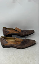 Load image into Gallery viewer, Stefano Castelli Mens Brown Leather Square Toe Slip-On Loafer Shoes Size EUR 42