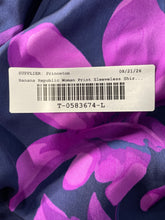 Load image into Gallery viewer, Banana Republic Womens Purple Floral Sleeveless Button Front Blouse Top Size 2