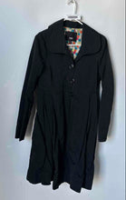 Load image into Gallery viewer, Mossimo Womens Black Long Sleeve Button Front Trench Coat Size Small