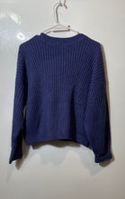 Load image into Gallery viewer, Tommy Hilfiger Womens Blue Cable Knit Travelling Pullover Sweater Size S/P