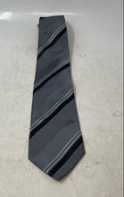 Load image into Gallery viewer, Hugo Boss Mens Multicolor Striped Silk Keeper Loop Adjustable Pointed Tie