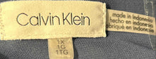 Load image into Gallery viewer, Calvin Klein Womens Blue Floral Angel Wing Sleeve Round Neck Blouse Top Size 1X