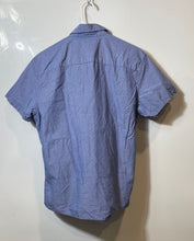 Load image into Gallery viewer, Marc Anthony Mens Blue Print Cotton Luxury Slim Fit Button-Up Shirt Size Medium