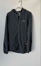 Load image into Gallery viewer, Under Armour Womens Gray Heatgear Hooded Athletic Track Jacket Size M With Tag