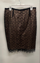 Load image into Gallery viewer, BCBGMAXAZRIA Womens Black Silk Center Back Zipper Straight & Pencil Skirt Size 8