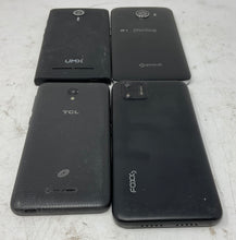 Load image into Gallery viewer, Lot Of 4 Pcs Assorted Black Android Smartphones Not Tested For Parts