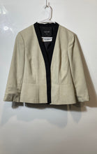 Load image into Gallery viewer, Black Label By Evan-Picone Womens Beige Long Sleeve Open Front Tuxedo Blazer 12