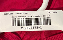 Load image into Gallery viewer, Zara Knit Womens Pink Long Sleeve Crew Neck Pullover Sweater Size S With Tag