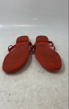 Load image into Gallery viewer, Coach Womens Jaci Orange Leather Buckle Flat Thong Sandals Size 8B