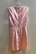 Load image into Gallery viewer, Zara Womens Pink Satin V-Neck Sleeveless Back Zip Short Mini Dress Size XS