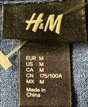 Load image into Gallery viewer, H&M Womens Blue Long Sleeve Elbow Patch Button Front Cardigan Sweater Size M
