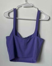 Load image into Gallery viewer, Zara Womens Light Purple Scoop Neck Sleeveless Cropped Blouse Top Size Large