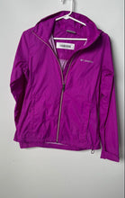 Load image into Gallery viewer, Columbia Womens Purple Long Sleeve Hooded Full-Zip Windbreaker Jacket Size XS