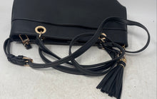 Load image into Gallery viewer, Anne Klein Womens Black Bottom Studs Detachable Strap Shoulder Crossbody Bag