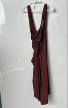 Load image into Gallery viewer, By Anthropologie Womens Brown Sleeveless Regular Fit Ruched A-Line Dress Size L