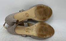 Load image into Gallery viewer, Michael Kors Womens Becky Silver-Tone Glitter Stiletto Slingback Heels Size 8.5M