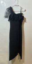 Load image into Gallery viewer, French Curve Womens Black Asymmetric One Shoulder Pullover Sheath Dress Size M