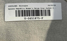 Load image into Gallery viewer, Banana Republic Womens Beige Long Sleeve Full-Zip Jacket Size XS