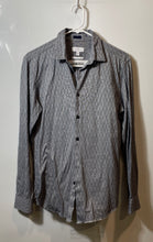 Load image into Gallery viewer, Calvin Klein Mens Gray Collared Long Sleeve Button-Up Shirt Size Small