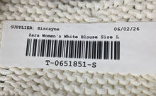 Load image into Gallery viewer, Zara Womens White Sleeveless Sweetheart Neck Knitted Cropped Tank Top Size L