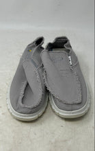 Load image into Gallery viewer, FME Mens Gray Canvas Slip-On Low Top Moc Toe Loafer Shoes Size EUR 40