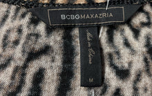 Load image into Gallery viewer, BCBGMAXAZRIA Womens Brown Black Animal Print Long Sleeve Blouse Top Size M