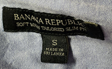 Load image into Gallery viewer, Banana Republic Mens Purple Printed Cotton Slim Fit Soft Wash Button-Up Shirt S