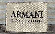 Load image into Gallery viewer, Authentic Armani Collezioni Mens Blue Gray Striped Cotton Button-Up Shirt Size L