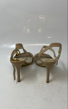 Load image into Gallery viewer, Michael Kors Womens Elisa Beige Leather Charm Ankle Strap Sandals Size 8.5M