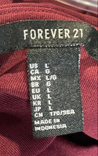 Load image into Gallery viewer, Forever 21 Womens Burgundy Sleeveless Collarless Spaghetti Straps Mini Dress L