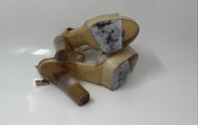 Load image into Gallery viewer, Rachel Zoe Womens Lexi Raffia Nude Beige High Heels Platform Sandals Size 7.5