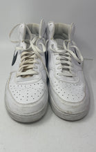 Load image into Gallery viewer, Nike Mens Court Vision Mid White Leather Lace-Up Sneakers Shoes Size 13