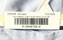 Load image into Gallery viewer, Zara Womens Light Blue Pleated Front Wide-Leg Trouser Pants Size XS