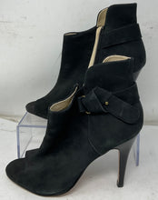 Load image into Gallery viewer, Aldo Womens Gorgeous Periera Black Leather Cone Heel Ankle Booties Size 8