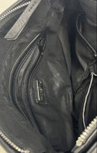 Load image into Gallery viewer, Rosetti Womens Black Leather Outer Pocket Adjustable Strap Crossbody Handbag