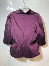 Load image into Gallery viewer, Cachet Womens Wine Color Short Sleeve Pullover Blouse Top Size 16W Missing Belt