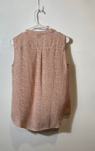 Load image into Gallery viewer, Ann Taylor Womens Pink & Black Ditsy Floral Print Sleeveless Blouse Top Size S