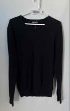 Load image into Gallery viewer, Express Womens Black Knitted V-Neck Long Sleeve Pullover Sweater Size Small