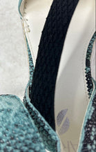 Load image into Gallery viewer, Franco Sarto Womens Darla Teal Snakeskin Print Leather Ankle Strap Sandals Sz 6M