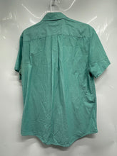 Load image into Gallery viewer, Tommy Hilfiger Mens Green Cotton Short Sleeve Custom Fit Button-Up Shirt Size L