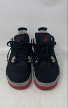 Load image into Gallery viewer, Nike Womens Air Jordan 4 Retro Black Lace-Up Sneaker Shoes Size 6.5