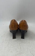 Load image into Gallery viewer, Melian Womens Brown Leather Slip-On Square Toe Block Pump Heels Size 10W