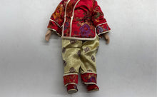 Load image into Gallery viewer, Black Hair Brown Eyes Porcelain Doll Collectible With Traditional Outfit
