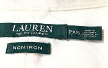 Load image into Gallery viewer, Lauren Ralph Lauren Womens White Long Sleeve Collared Button-Up Shirt Size PXS