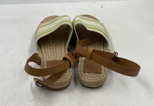 Load image into Gallery viewer, Authentic Tory Burch Womens Beige Open Toe Espadrille Sandals Size 7.5 Damaged
