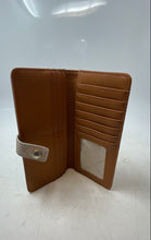 Load image into Gallery viewer, Steve Madden Womens Beige Monogram Print ID Window Card Holder Bifold Wallet