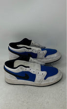 Load image into Gallery viewer, Nike Boys Air Jordan 1 Low SE Blue White Sneakers Shoes Size 4.5Y No Laces